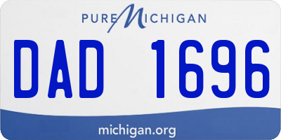 MI license plate DAD1696