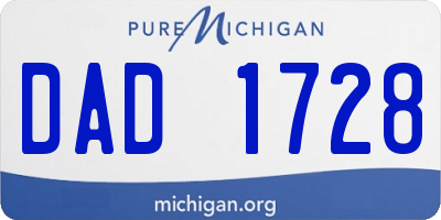 MI license plate DAD1728