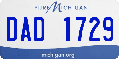 MI license plate DAD1729