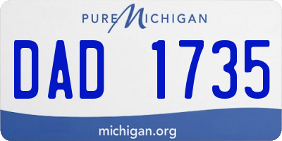 MI license plate DAD1735