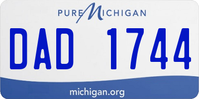MI license plate DAD1744