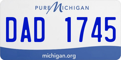 MI license plate DAD1745