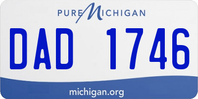 MI license plate DAD1746