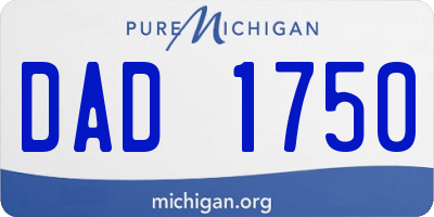 MI license plate DAD1750