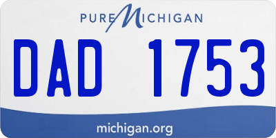 MI license plate DAD1753