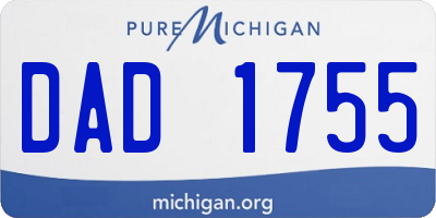 MI license plate DAD1755