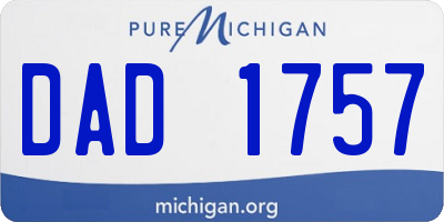 MI license plate DAD1757