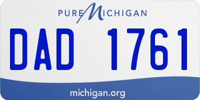 MI license plate DAD1761