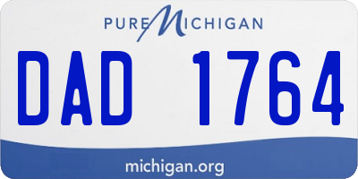 MI license plate DAD1764