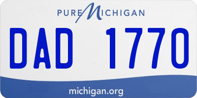 MI license plate DAD1770