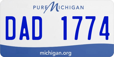 MI license plate DAD1774