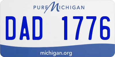 MI license plate DAD1776