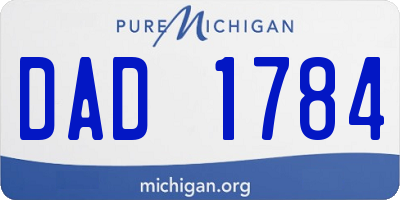 MI license plate DAD1784