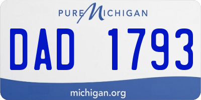 MI license plate DAD1793