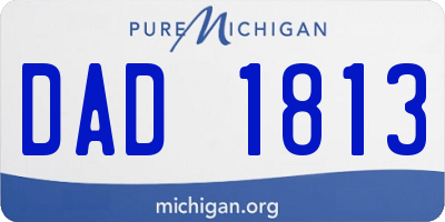 MI license plate DAD1813
