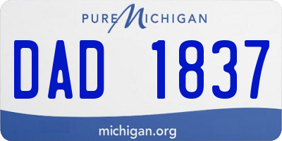 MI license plate DAD1837