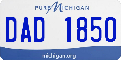 MI license plate DAD1850