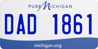 MI license plate DAD1861