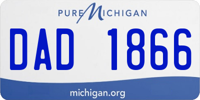 MI license plate DAD1866