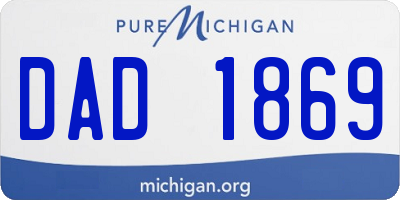 MI license plate DAD1869