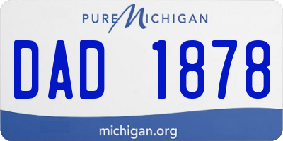 MI license plate DAD1878