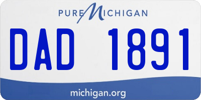 MI license plate DAD1891