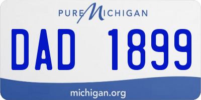 MI license plate DAD1899