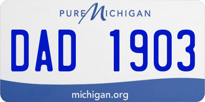 MI license plate DAD1903