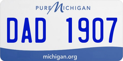 MI license plate DAD1907