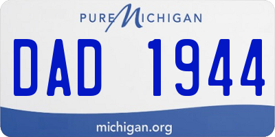 MI license plate DAD1944
