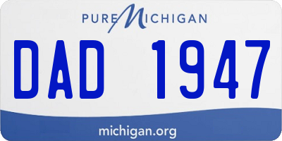MI license plate DAD1947