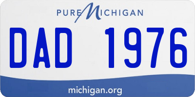 MI license plate DAD1976
