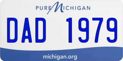 MI license plate DAD1979