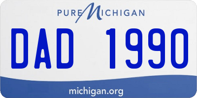 MI license plate DAD1990