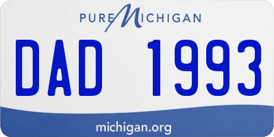 MI license plate DAD1993