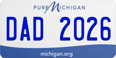 MI license plate DAD2026