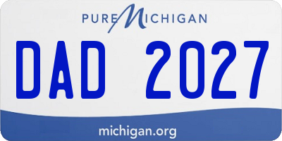 MI license plate DAD2027