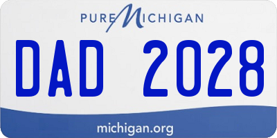 MI license plate DAD2028