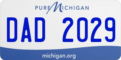 MI license plate DAD2029