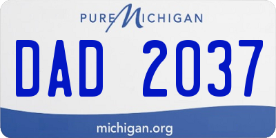 MI license plate DAD2037