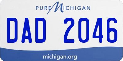 MI license plate DAD2046