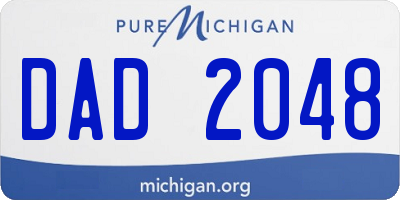 MI license plate DAD2048