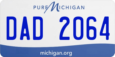MI license plate DAD2064