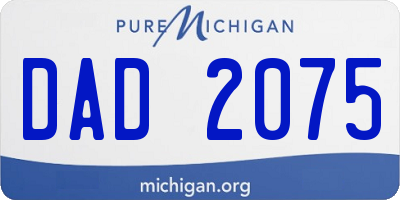 MI license plate DAD2075