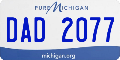 MI license plate DAD2077
