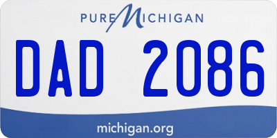 MI license plate DAD2086