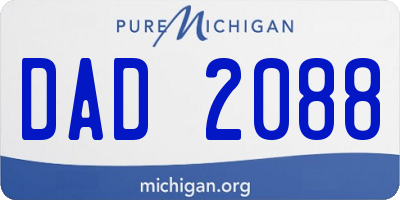 MI license plate DAD2088