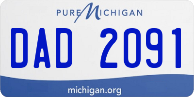 MI license plate DAD2091