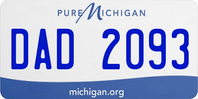 MI license plate DAD2093
