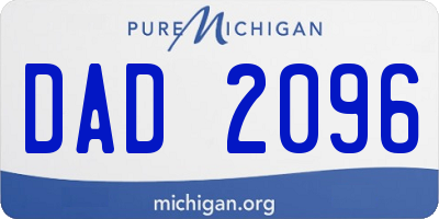 MI license plate DAD2096